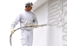 Механизированная штукатурка и шпаклевка стен: особенности