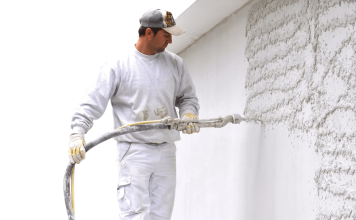 Механизированная штукатурка и шпаклевка стен: особенности